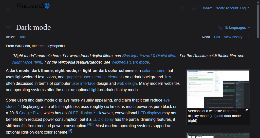 The same Wikipedia article recolored by Moon