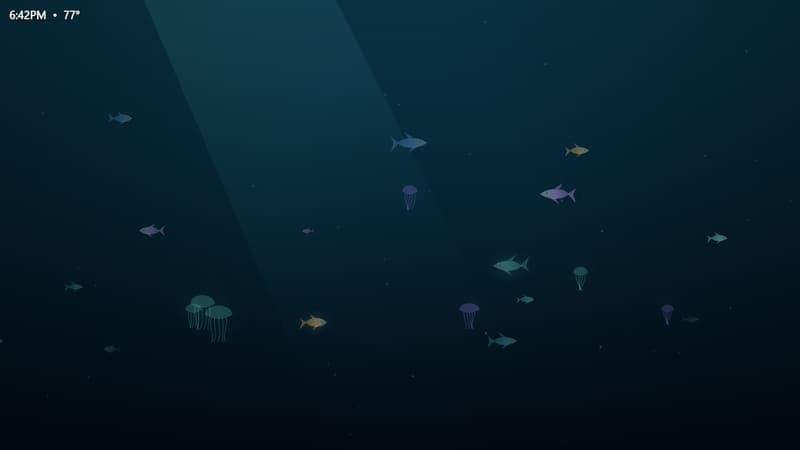 The Living deep sea new tab scene in Tabbit