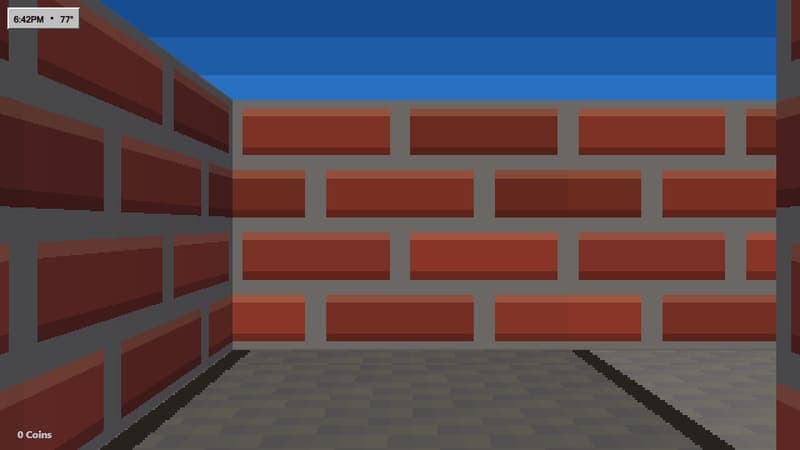 The Maze flythrough new tab scene in Tabbit