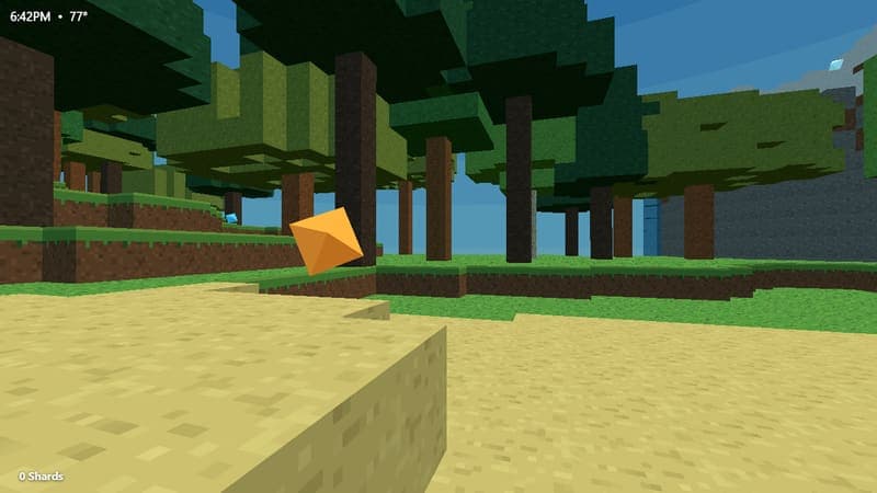 The TabCraft world new tab scene in Tabbit
